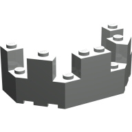 Lego hrad hradby 4x8x2 1/3, světle šedá (606602)